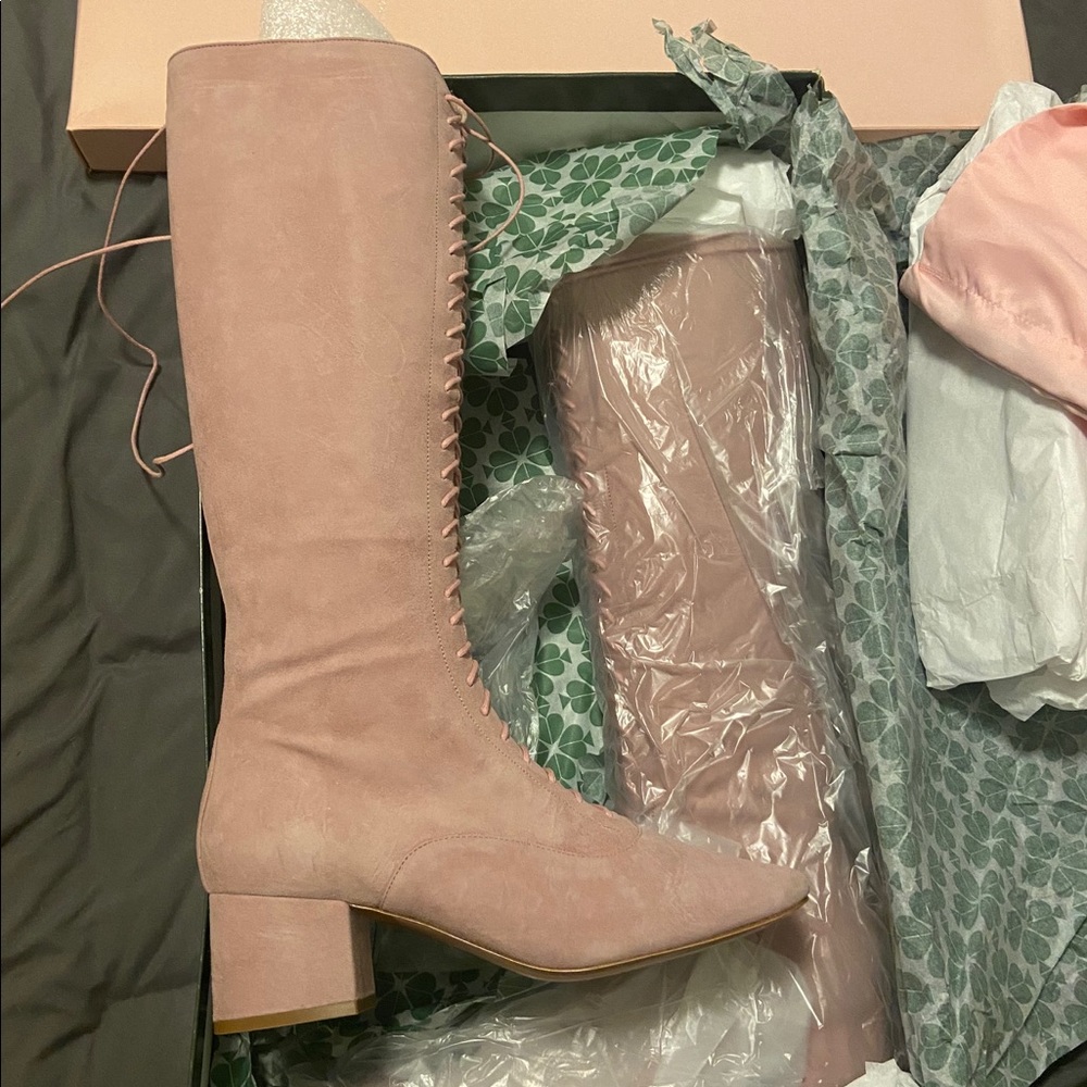 Kate Spade Lake boots in pink suede